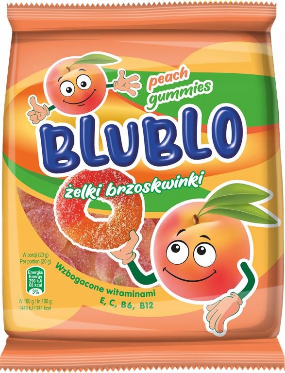 Blublo Żelki Brzoskwiniowe 80g