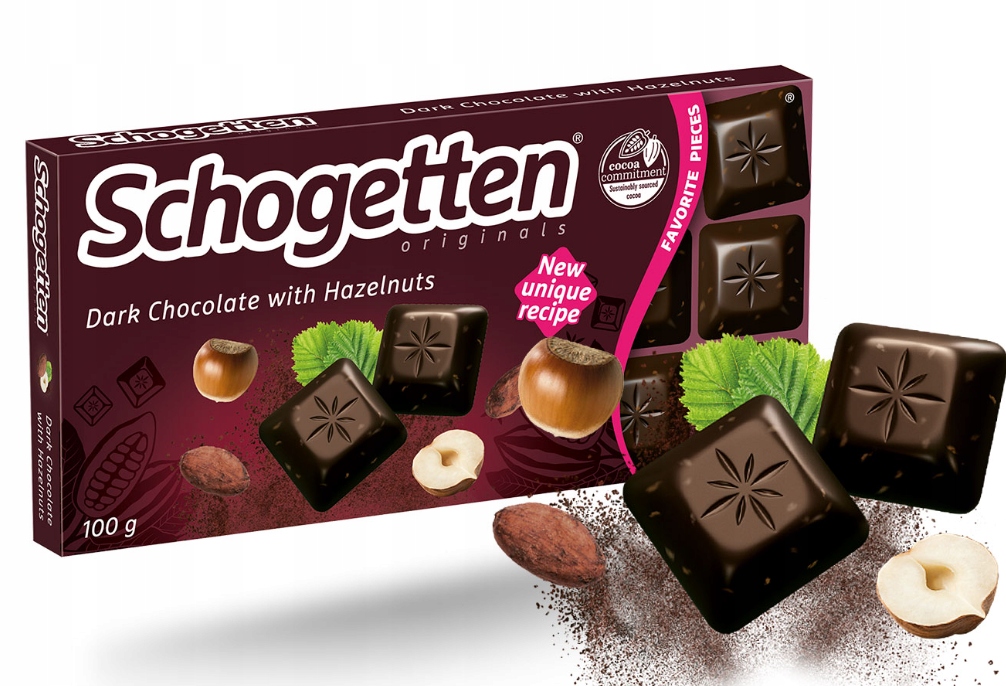 Schogetten Dark Chocolate with Hazelnut 100g