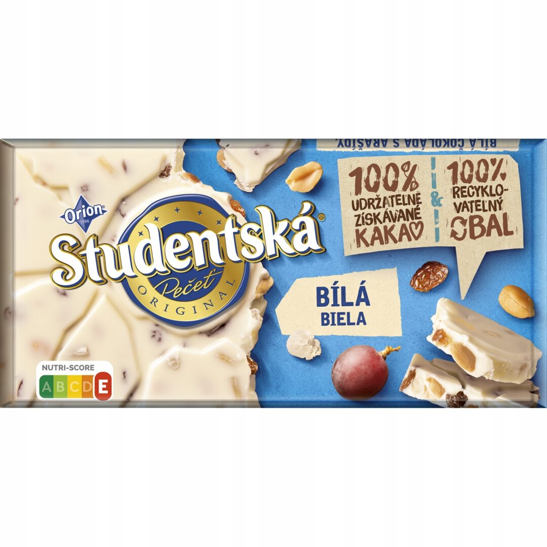 Studentska Biała Czekolada z Bakaliami 170g