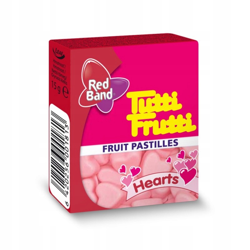 Red Band Tutti Frutti Hearts 15 g