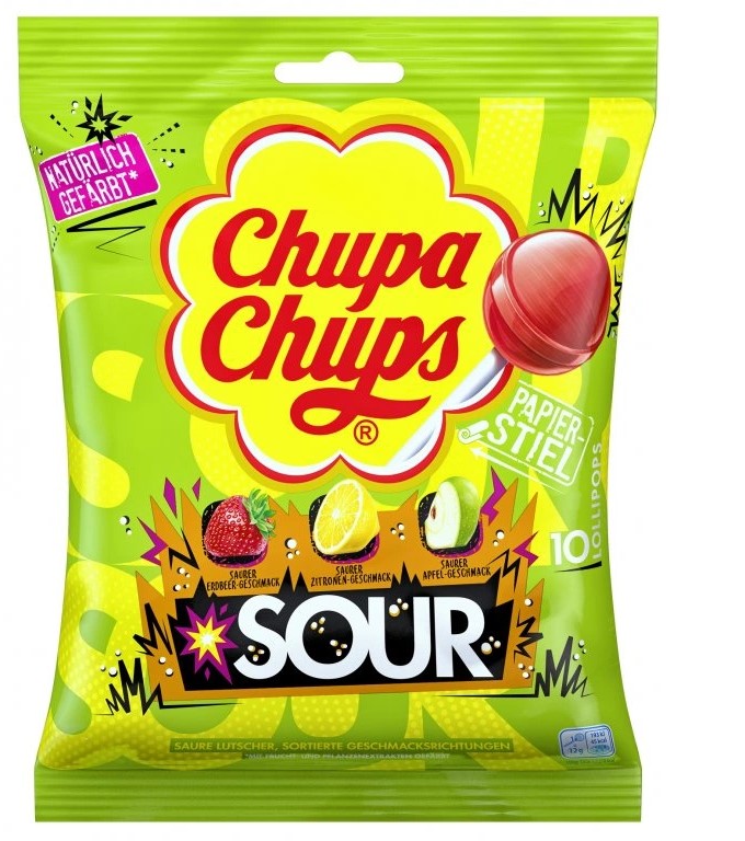 Chupa Chups Lizaki Sour 120g