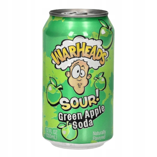 Warheads Sour Green Apple Soda 330ml