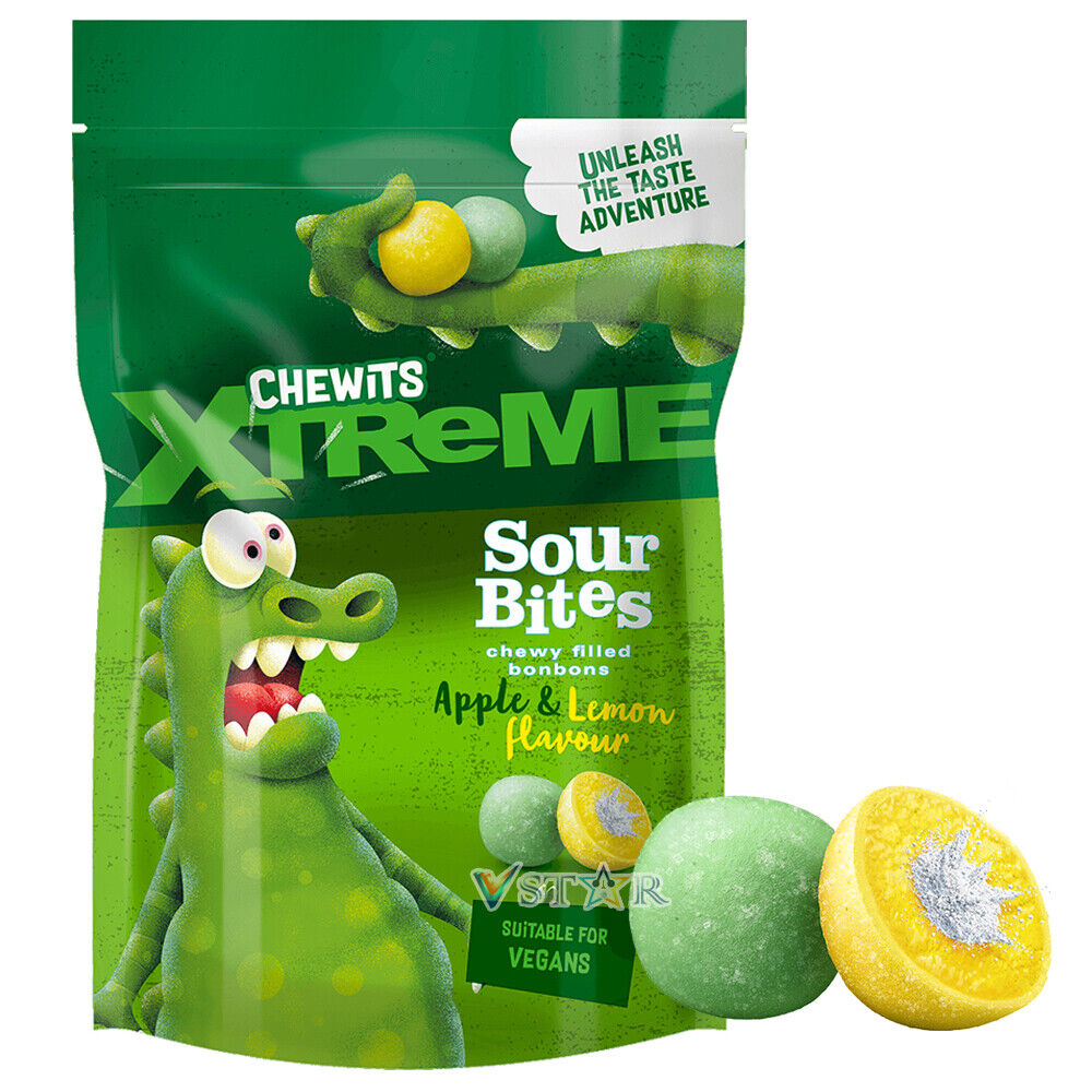 Chewits Xtreme Sour Bites Apple & Lemon 115g
