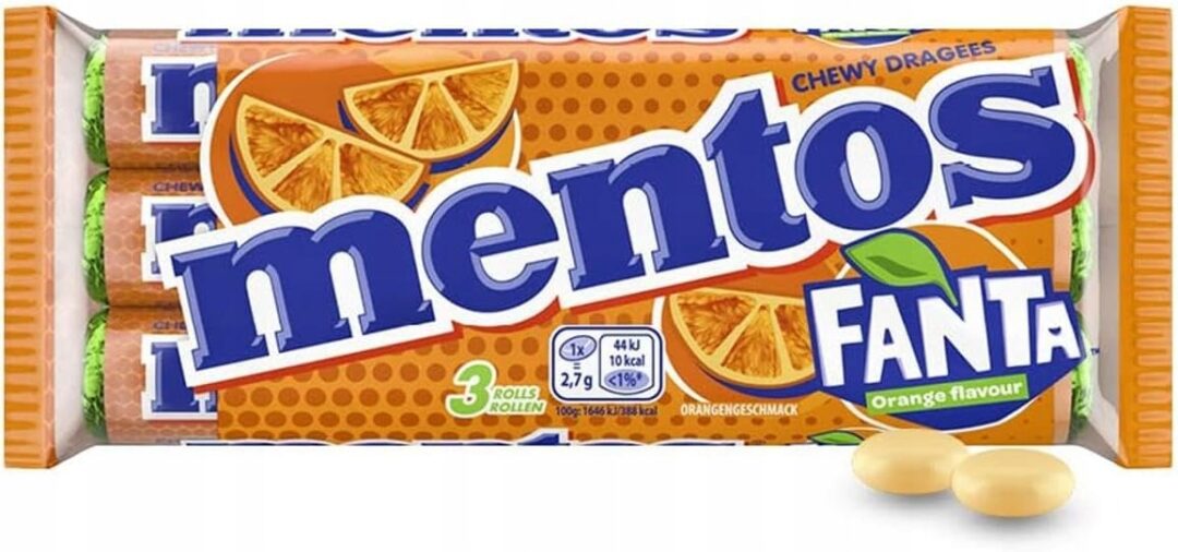 Mentos Orange 37,5g x 3szt