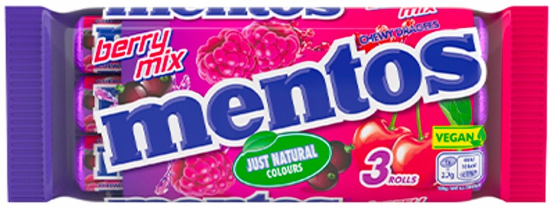 Mentos Berry Mix 37,5g x 3szt
