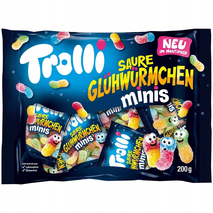 Trolli Sour Glowworms Minis 200g