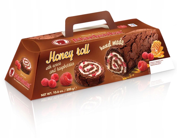 Marlenka Honey roll with Cocoa and Raspberries 300g