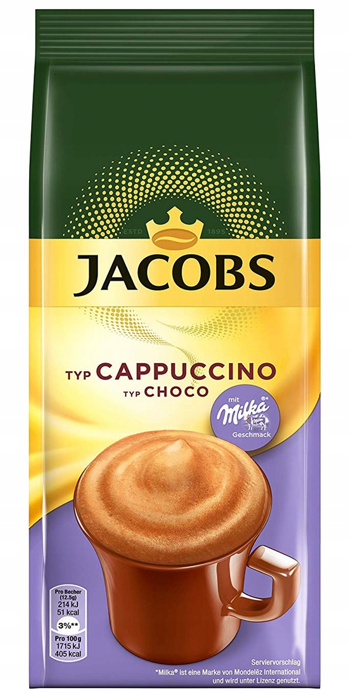 Jacobs Kawa Rozpuszczalna Milka Choco Cappuccino 500g