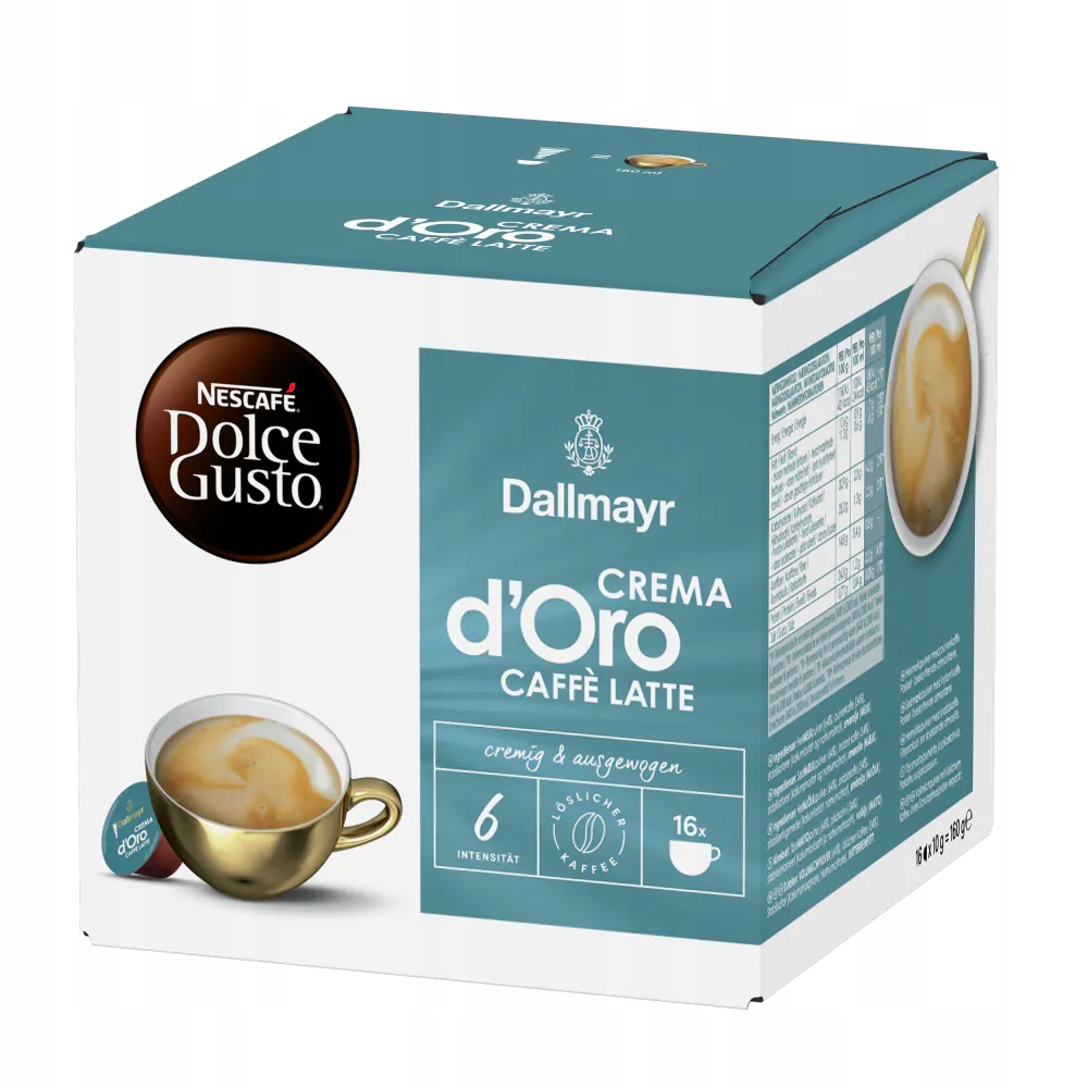 Dolce Gusto Dallmayr Crema d'Oro Caffe Latte 16 Kapsułek