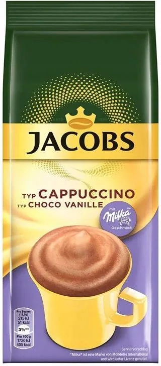 Jacobs Kawa Rozpuszczalna Milka Choco Vanilla Cappuccino 500g