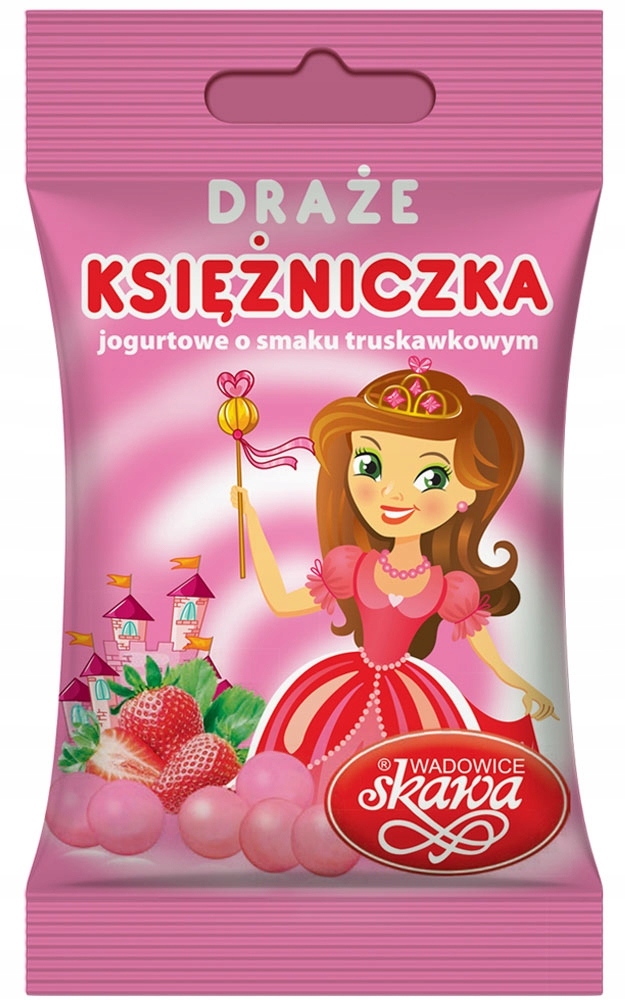 Skawa Draże Księżniczki Jogurtowo Truskawkowe 70g