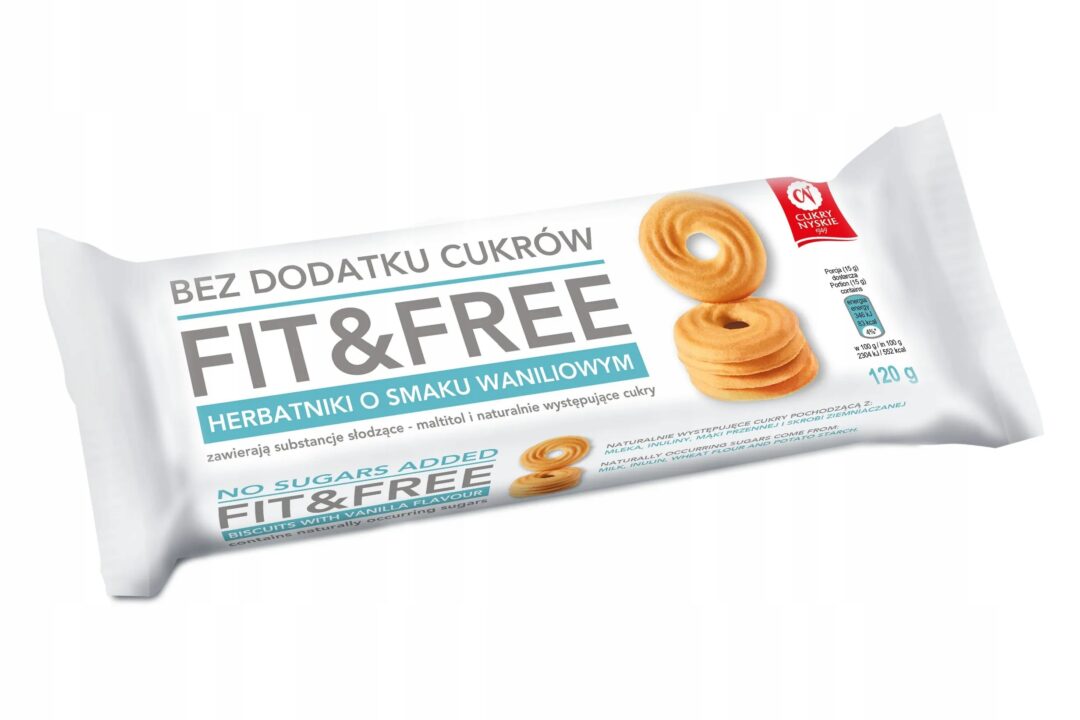 Cukry Nyskie Ciastka Fit & Free Waniliowe 120g
