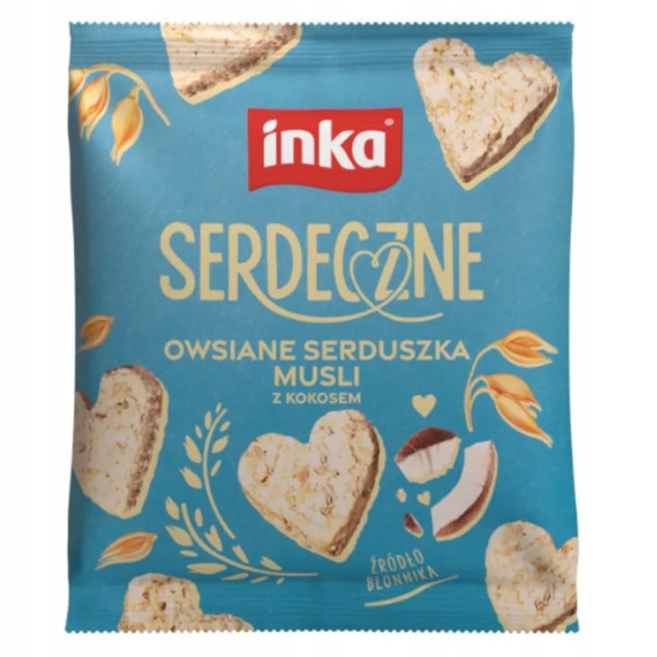 Inka Serdeczne Owsiane Serduszka Musli z Kokosem 50g