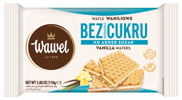 Wawel Wafle Waniliowe Bez Dodatku Cukru 110g