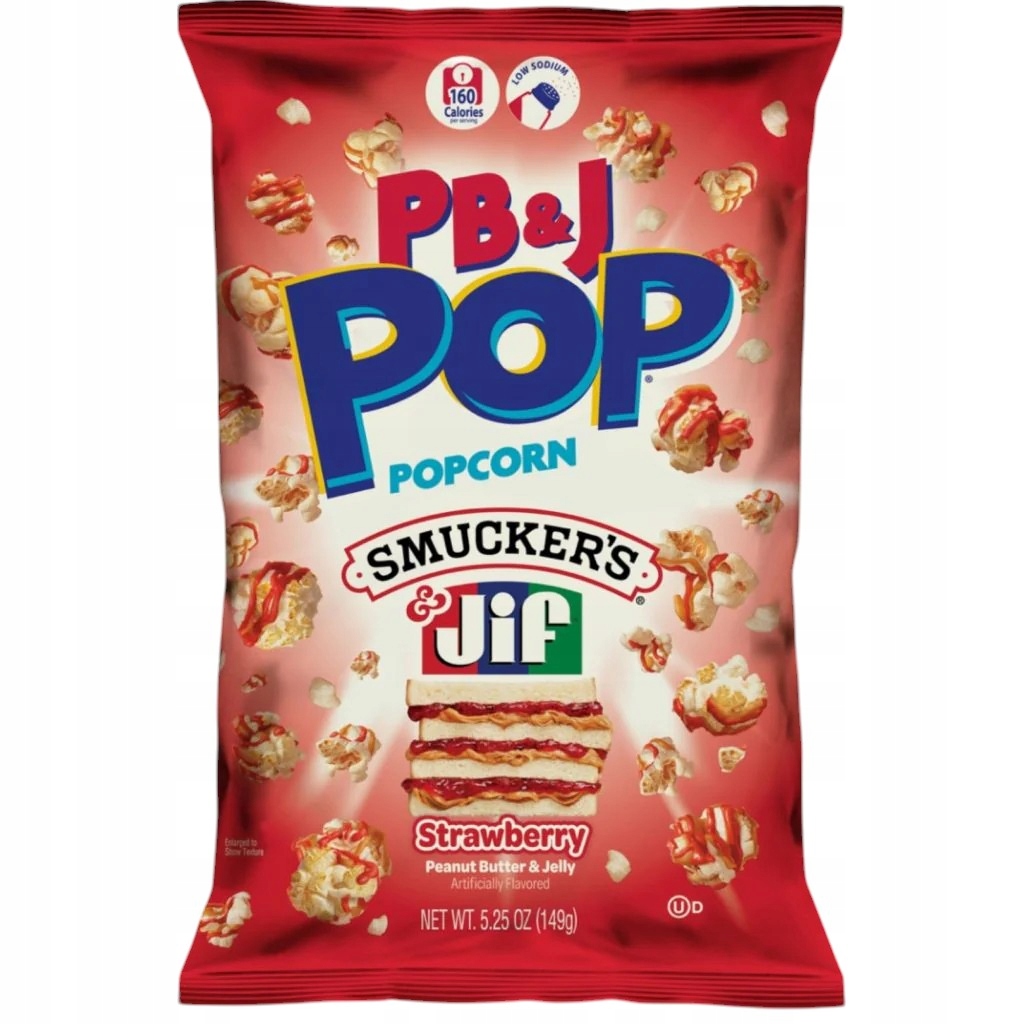 Candy Pop Popcorn Peanut Butter & Jelly Strawberry 149g