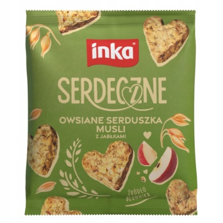 Inka Serdeczne Owsiane Serduszka Musli z Jabłkami 50g