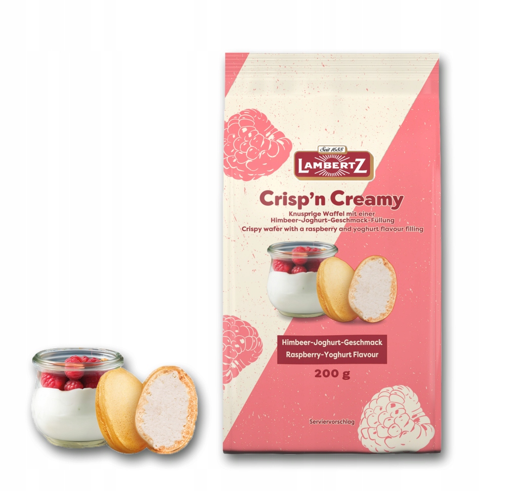 Lambertz Crisp'n Creamy Raspberry-Yoghurt 200g