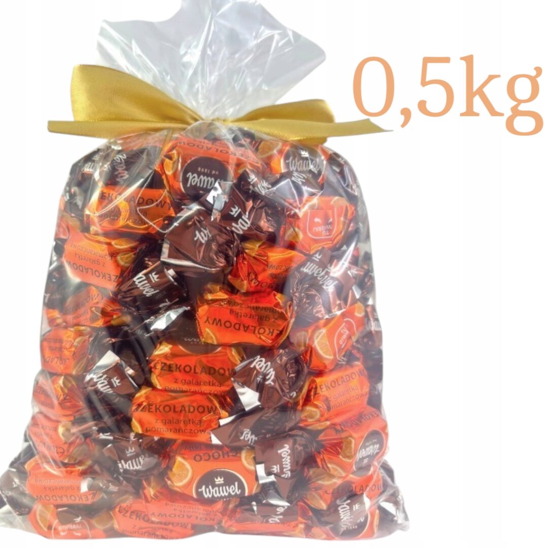 Wawel Cukierki Czekoladowe z Galaretką Pomarańczową 0,5kg