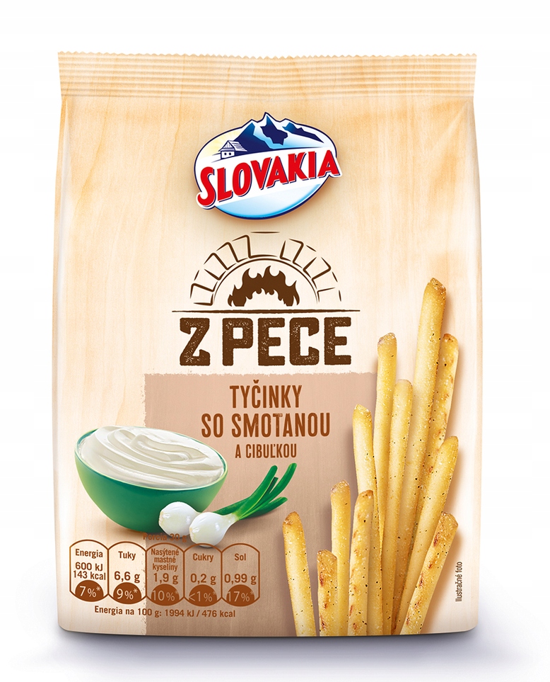 Slovakia Z Pece Paluszki Śmietanka Cebulka 160g
