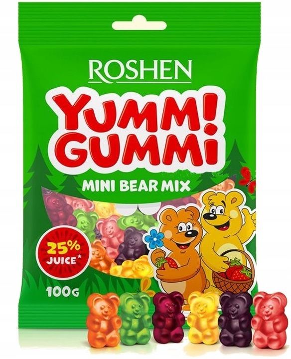 Roshen Yummi Gummi Mini Bears Mix 70g
