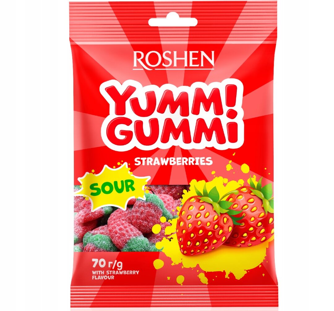 Roshen Yummi Gummi Strawberries 70g