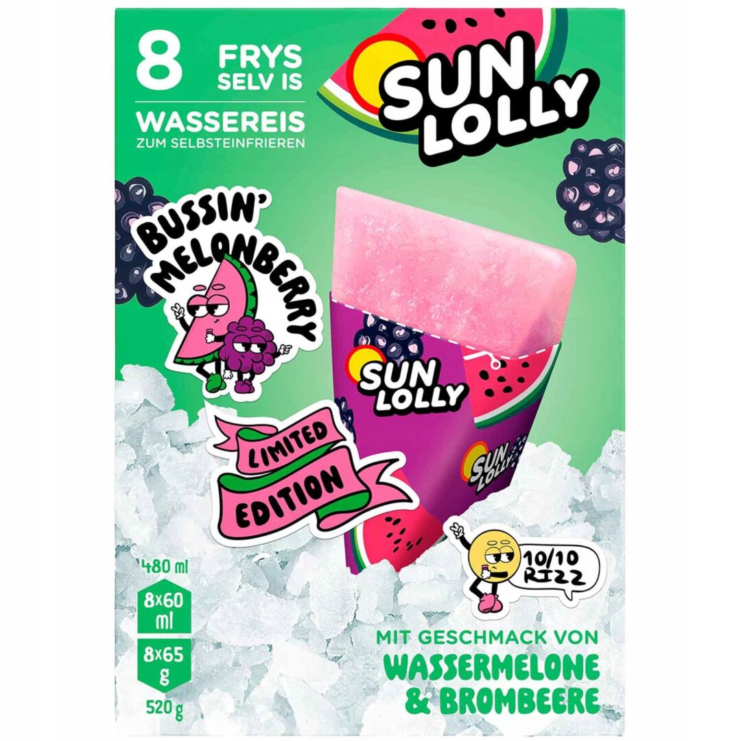 Sun Lolly Lody Wodne Arbuz z Jeżyną 60ml x 8 szt