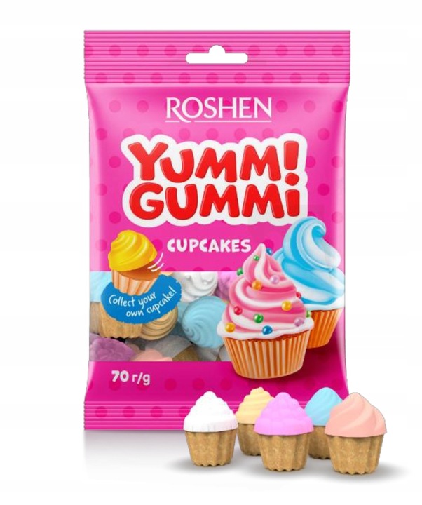 Roshen Yummi Gummi Cupcakes 70g