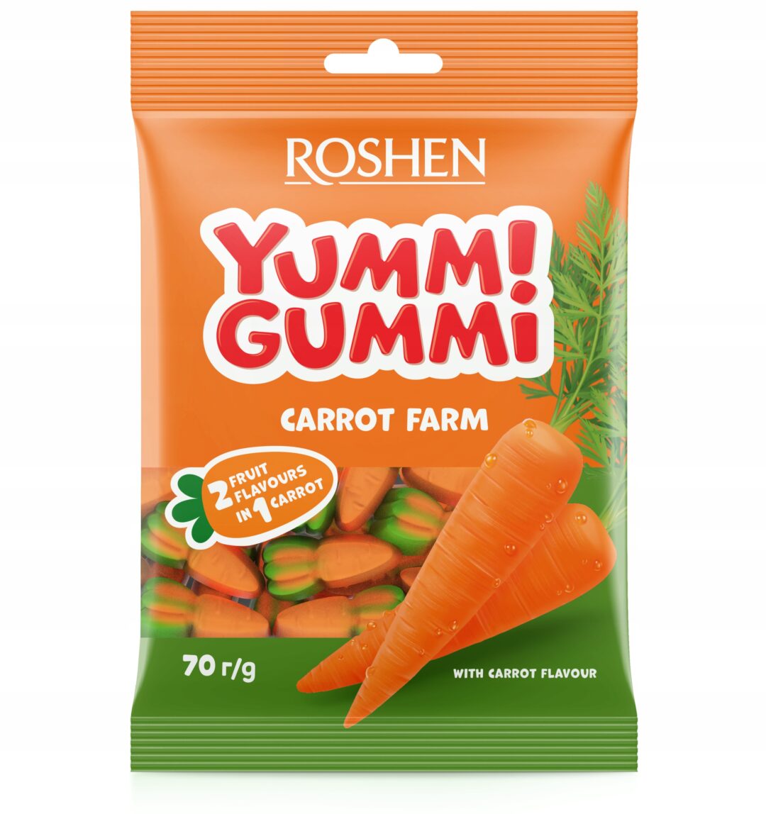Roshen Yummi Gummi Carrot Farm 70g