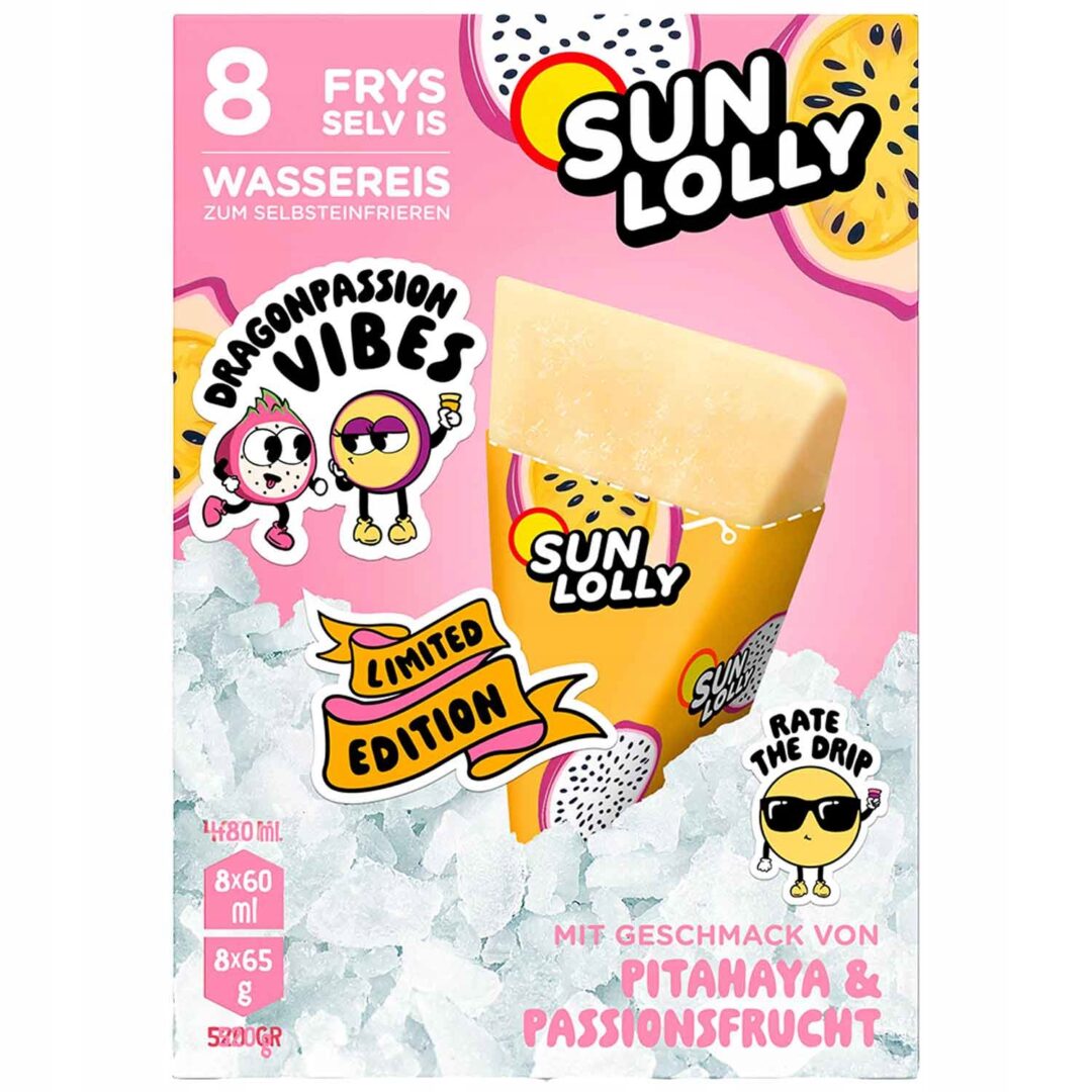 Sun Lolly Lody Wodne Smoczy Owoc i Marakuja 60ml x 8szt