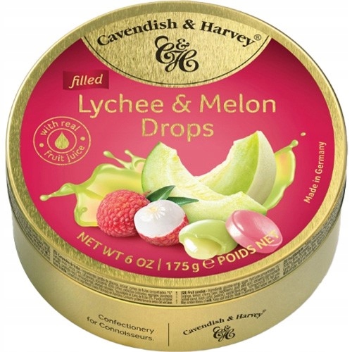 Cavendish & Harvey Lychee & Melon Drops Filled 175g
