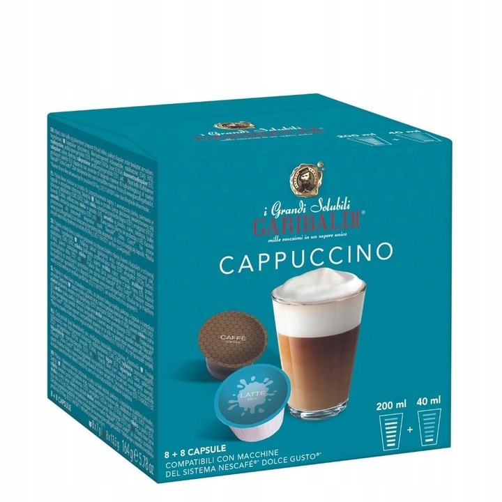 Dolce Gusto Gran Caffe Garibaldi Cappuccino 16 Kapsułek