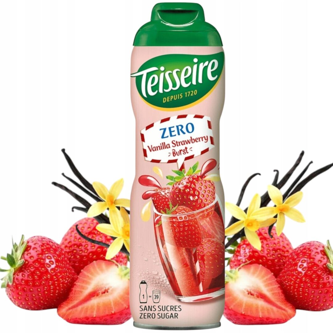 Teisseire Syrop Vanilla Truskawka Bez Cukru 600ml