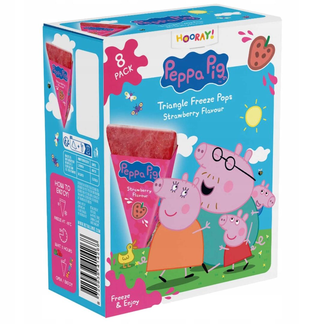 Peppa Pig Lody Wodne Truskawkowe 62ml x 8szt