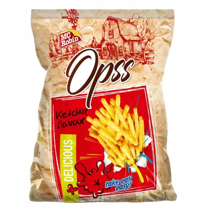 MC Robic Chipsy w Kształcie Frytek Ketchup 40g