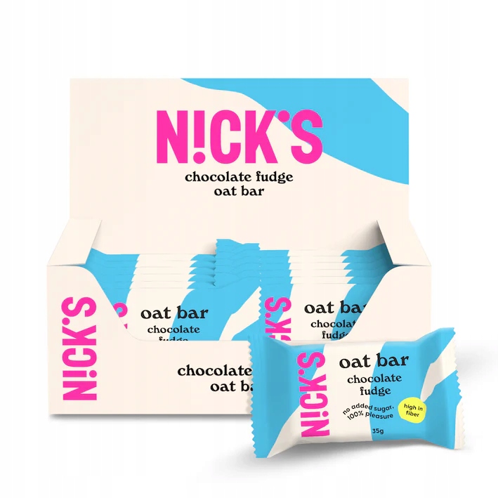 Nick's Oat Bar Chocolate Fudge 35 g x 12szt