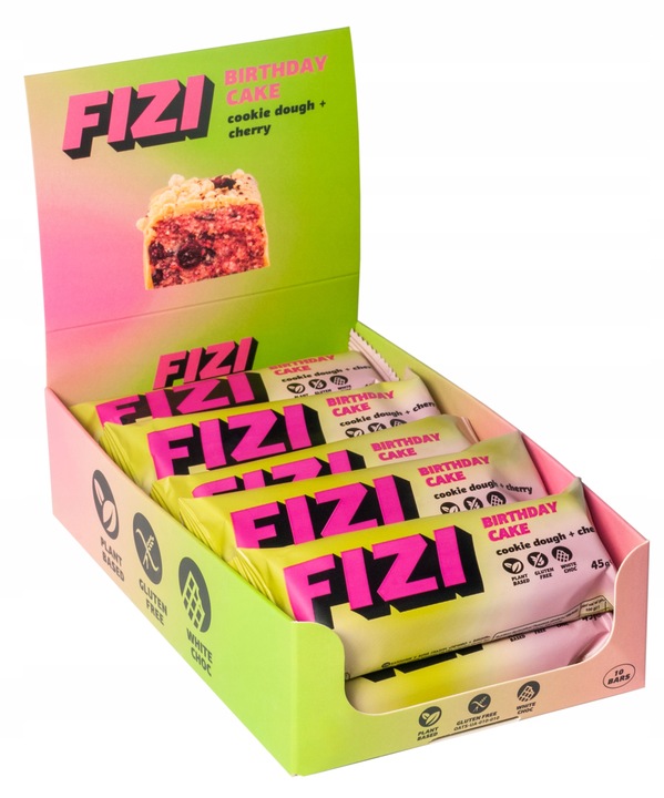 Fizi Birthday Cake Cookie Dough + Cherry 45g x 10szt