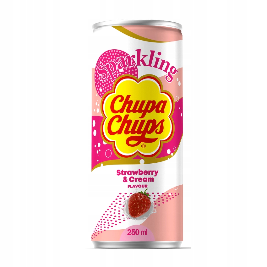 Chupa Chups Sparkling Strawberry & Cream 250ml