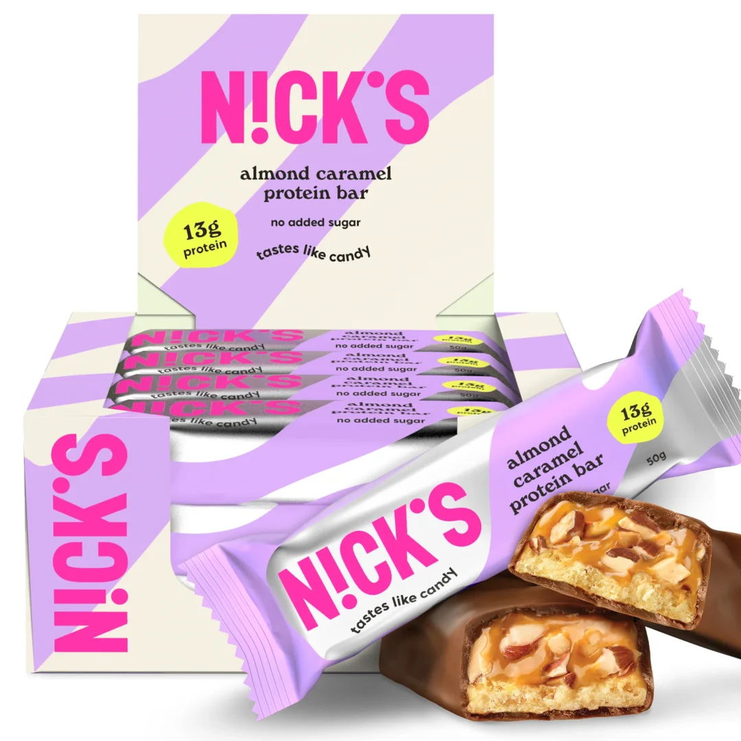 Nick's Almond Caramel Protein Bar 50g x 12szt
