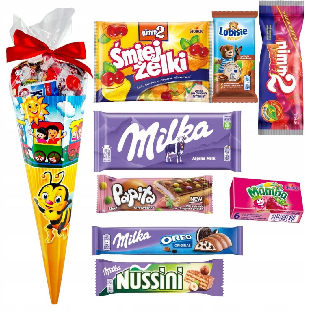 Róg Obfitości Tyta Milka Na Rozpoczęcie roku Dla Ucznia 37cm