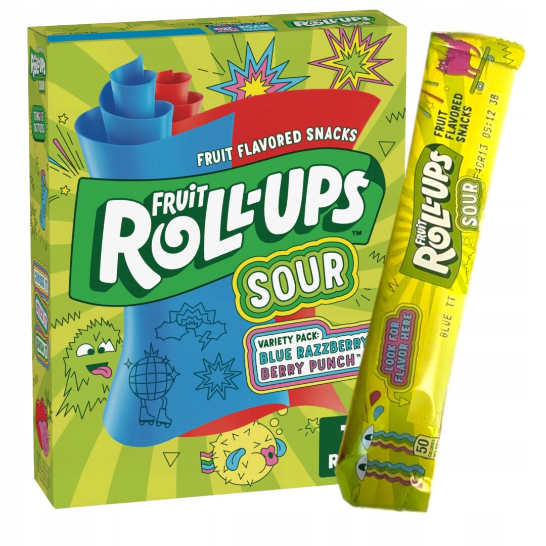Fruit Roll-Ups Sour Blue Razzberry Berry Punch 14g