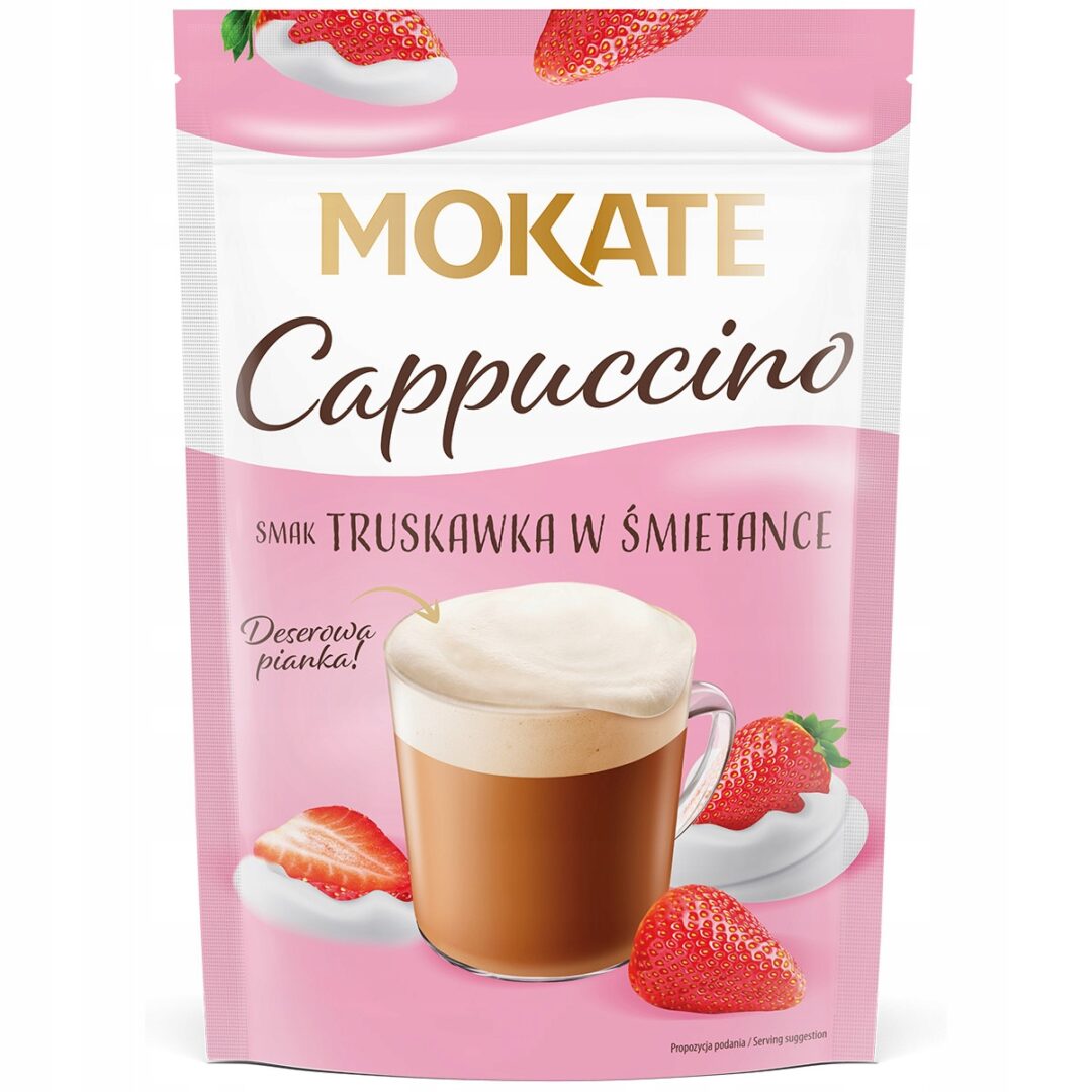 Mokate Cappuccino Truskawki w Śmietance 110g