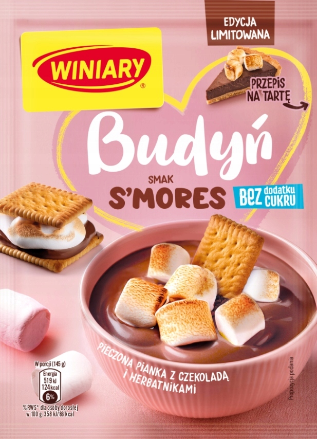 Winiary Budyń S'MORES Bez Dodatku Cukru 35g
