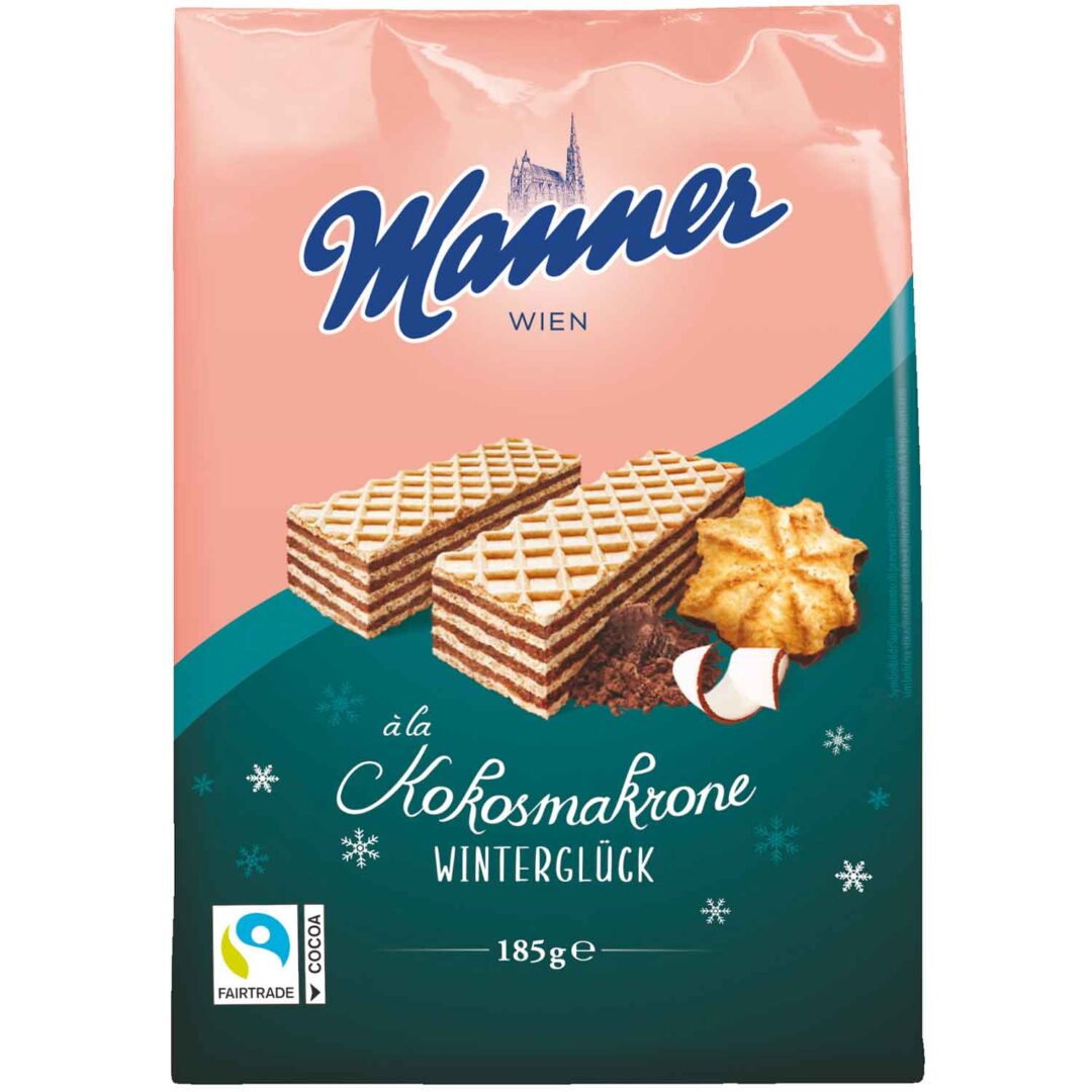 Manner Wafelki Kokosowe 185g