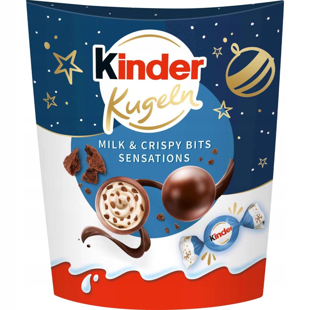Kinder Kugeln Milk & Crispy Bits Świąteczne 90g