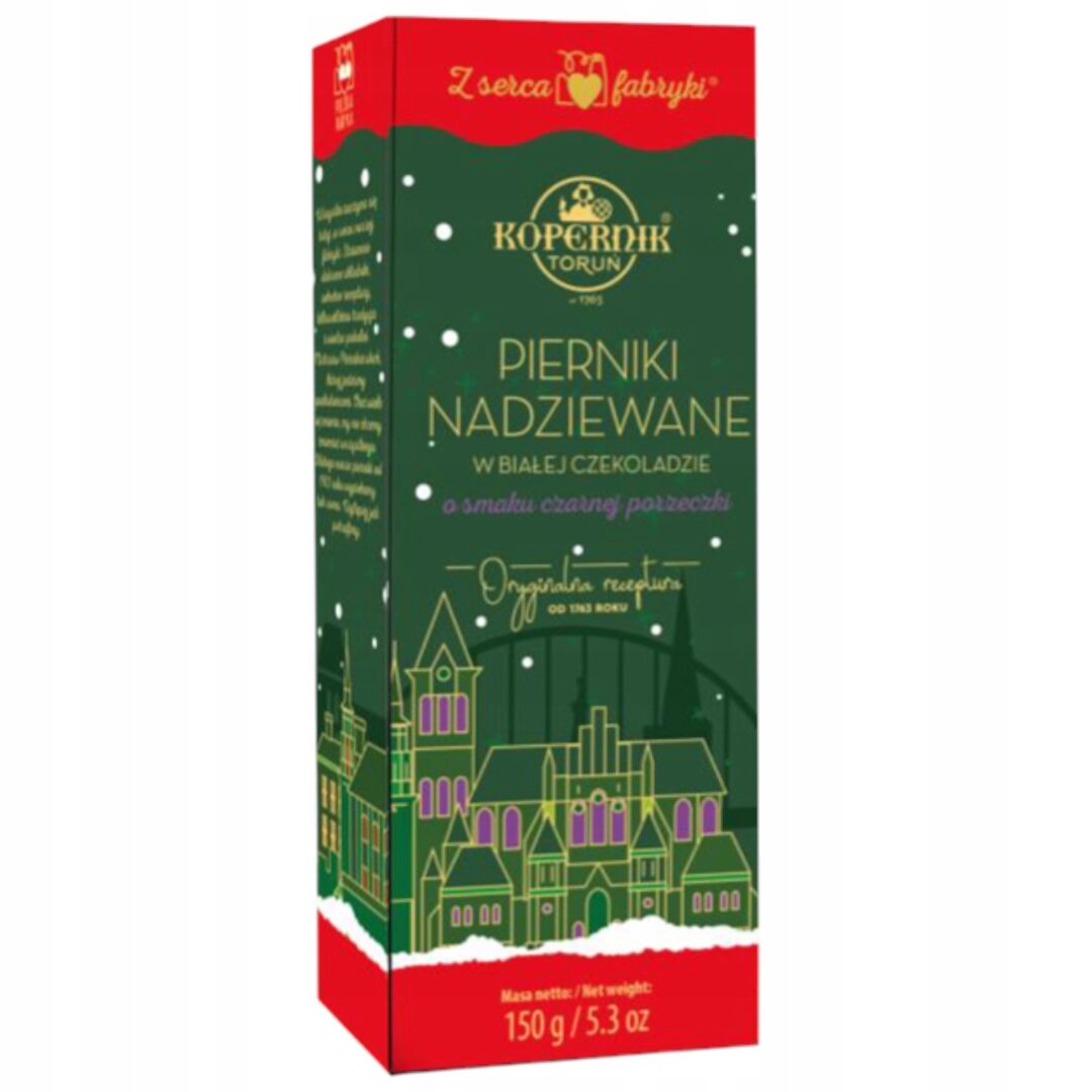 Kopernik Pierniki Nadziewane w Białej Czekoladzie Czarna Porzeczka 150g