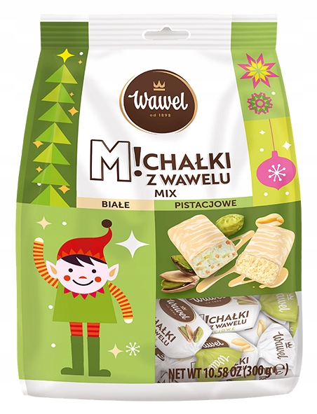 Wawel Michałki Mix Białe Pistacjowe 300g