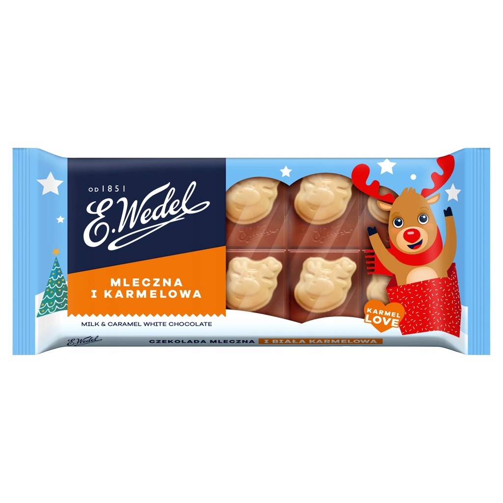 E. Wedel Mleczna i Karmelowa Świąteczna 100g
