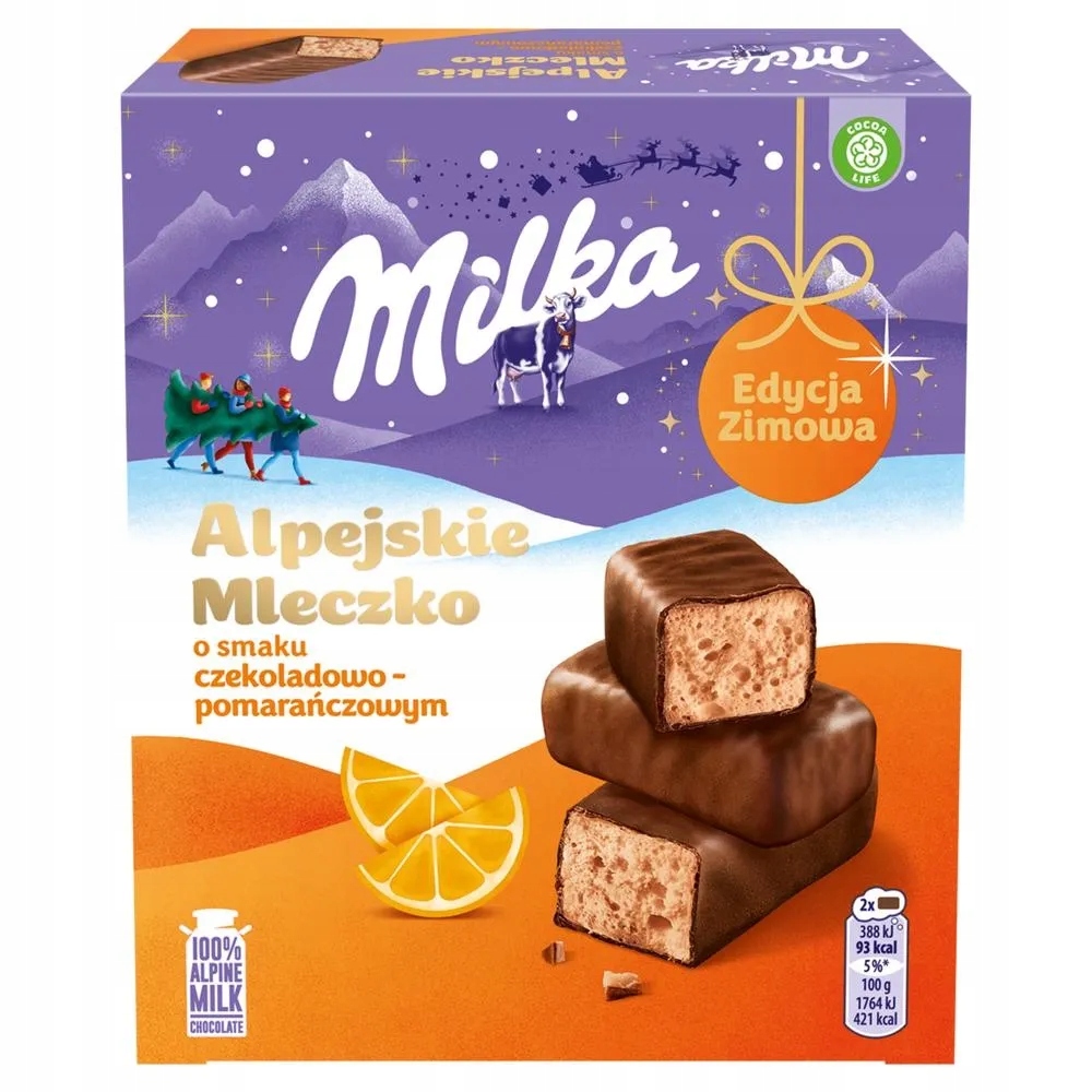 Milka Alpejskie Mleczko Czekoladowo-Pomarańczowe 330g