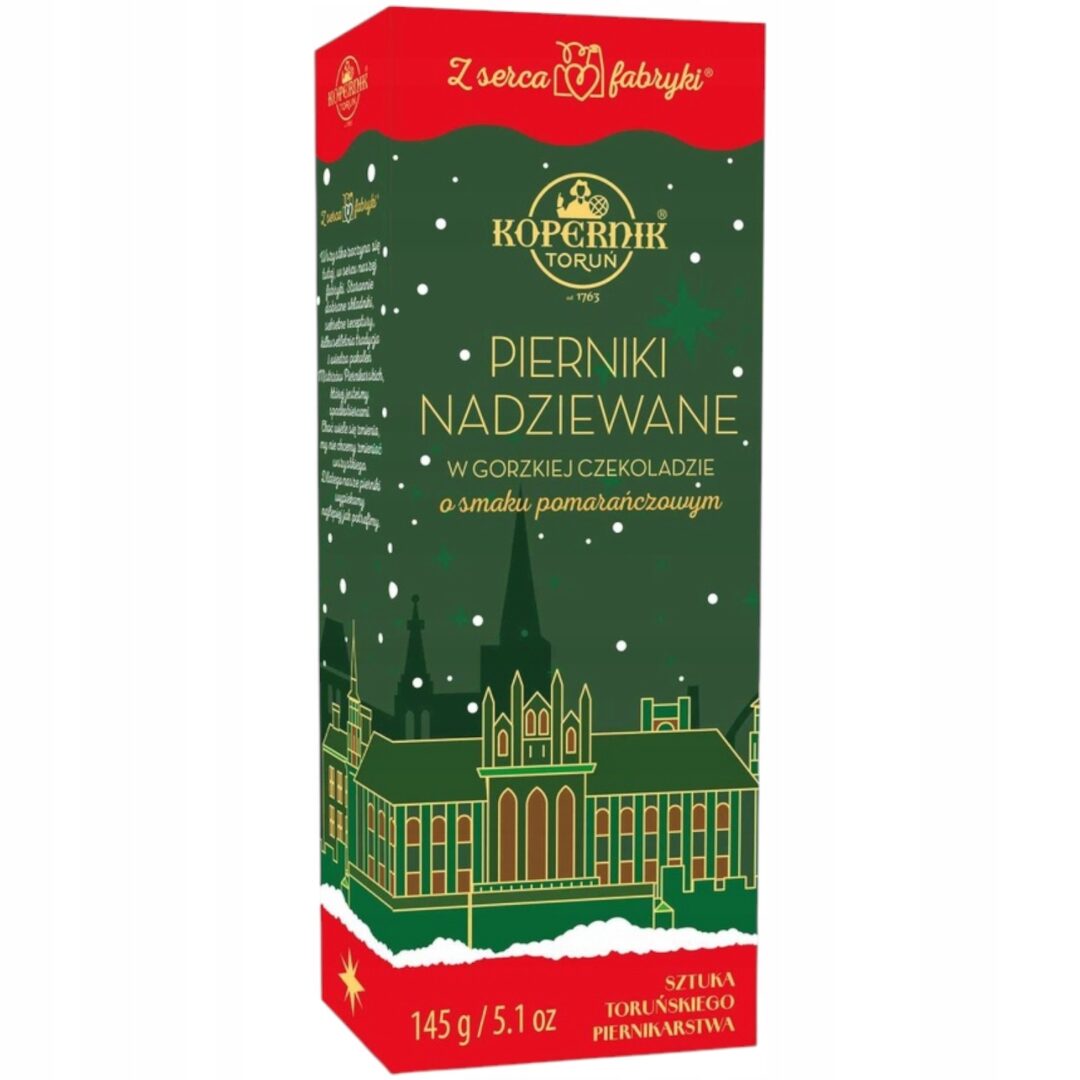 Kopernik Pierniki w Gorzkiej Czekoladzie Pomarańczowe 145g