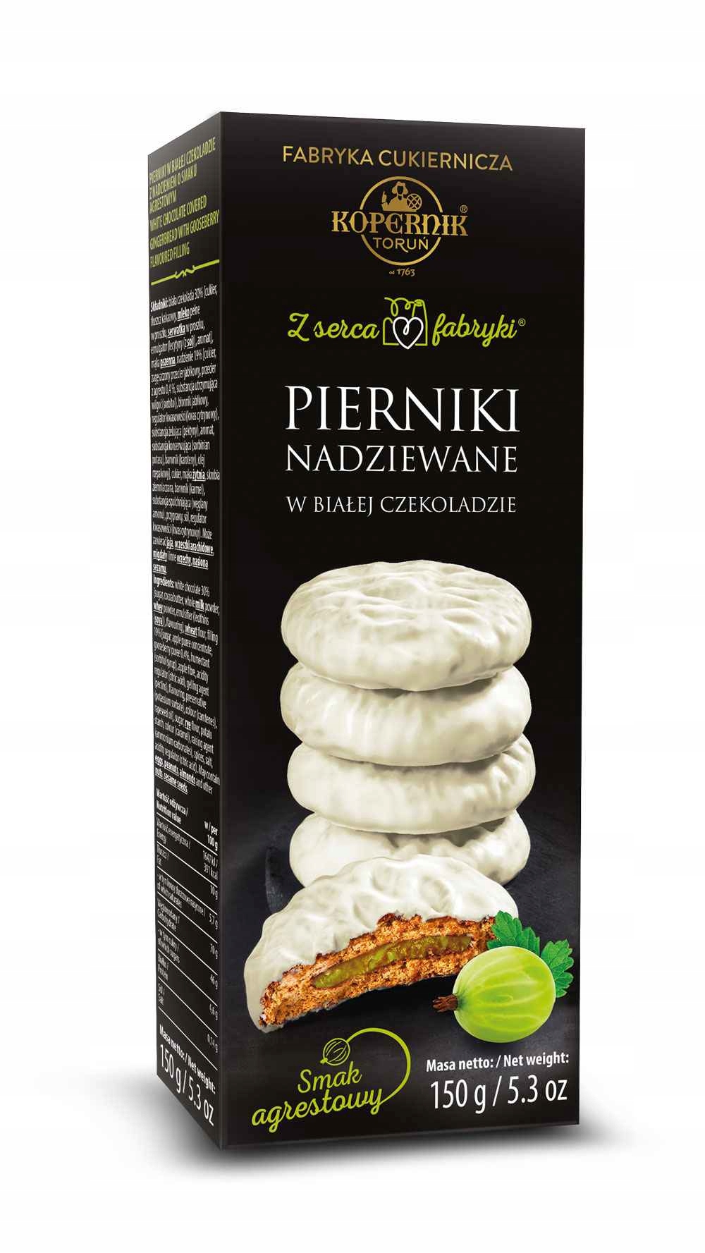 Kopernik Pierniki Nadziewane w Białej Czekoladzie Agrestowe 150g